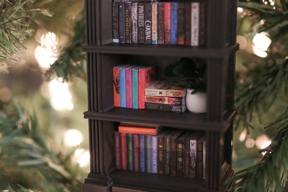 Handmade Fantasy Mini Bookshelf Ornament