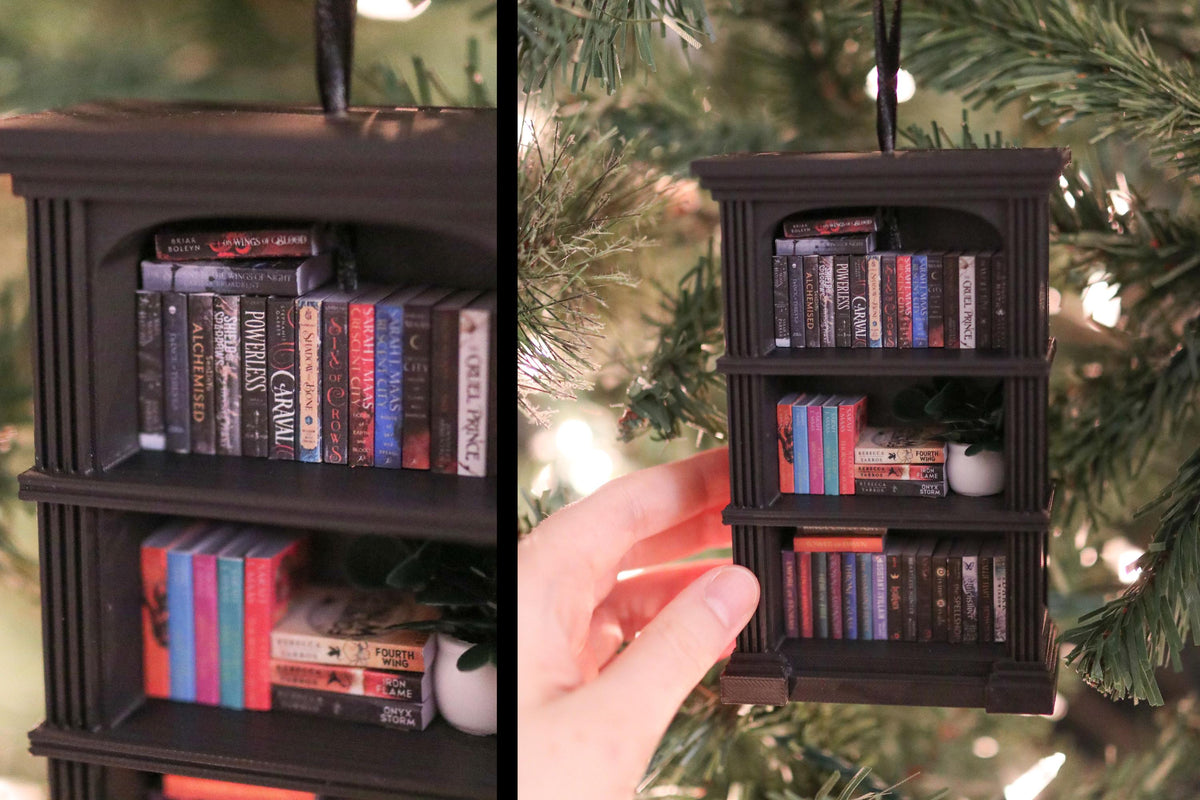 Handmade Fantasy Mini Bookshelf Ornament