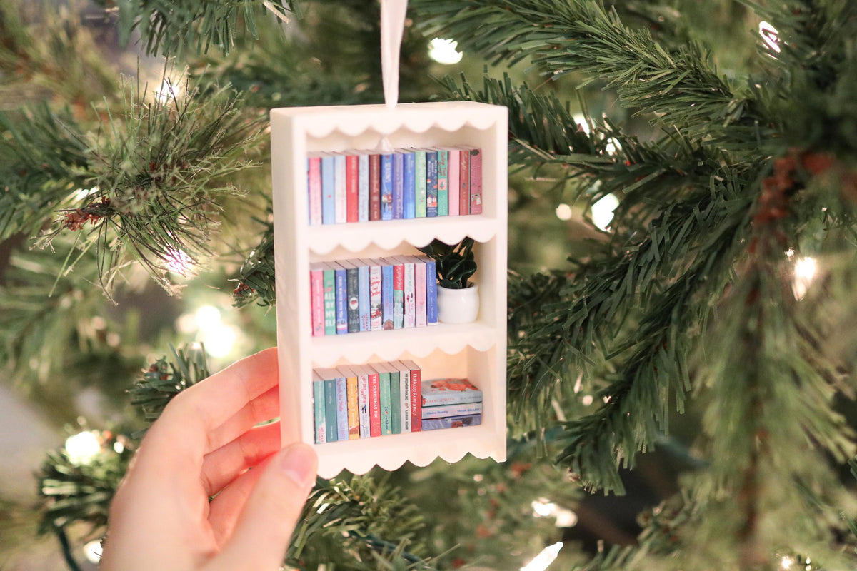 Handmade Christmas Mini Bookshelf Ornament