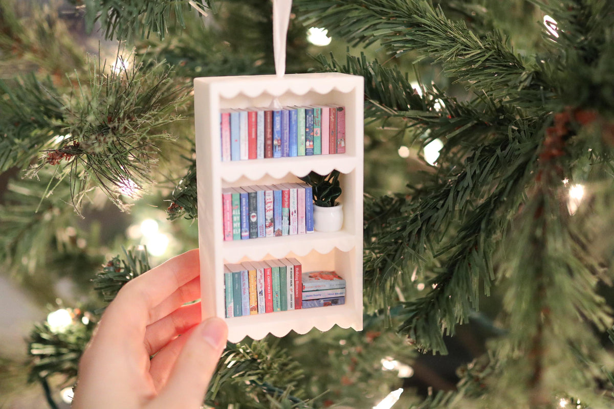 Handmade Christmas Mini Bookshelf Ornament