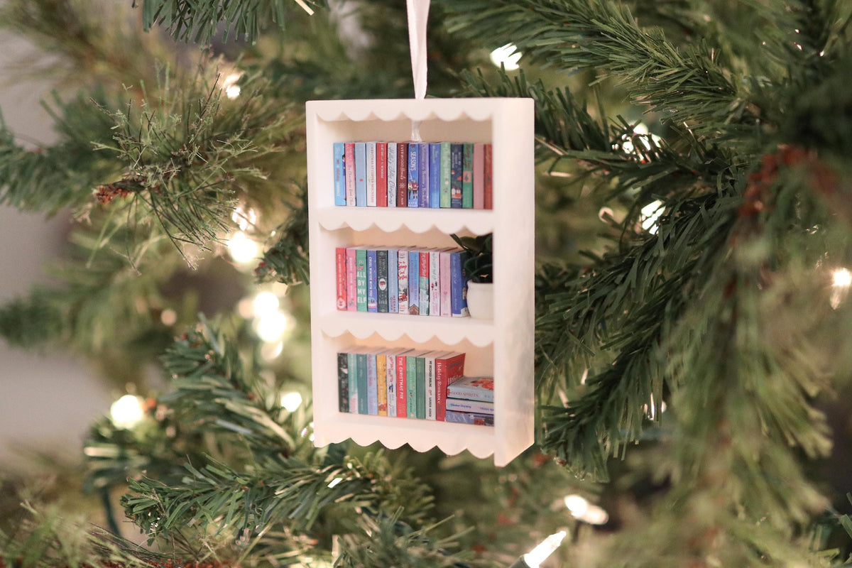 Handmade Christmas Mini Bookshelf Ornament