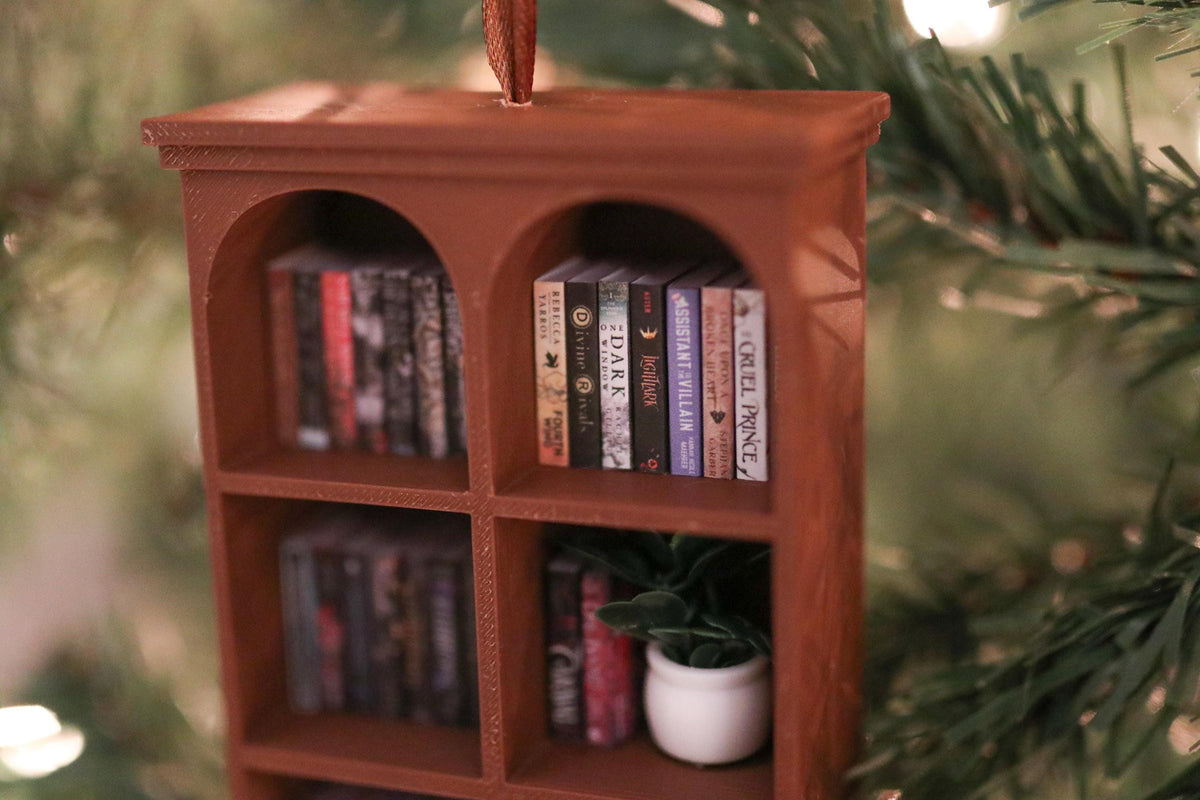 Handmade Romantasy Mini Bookshelf Ornament