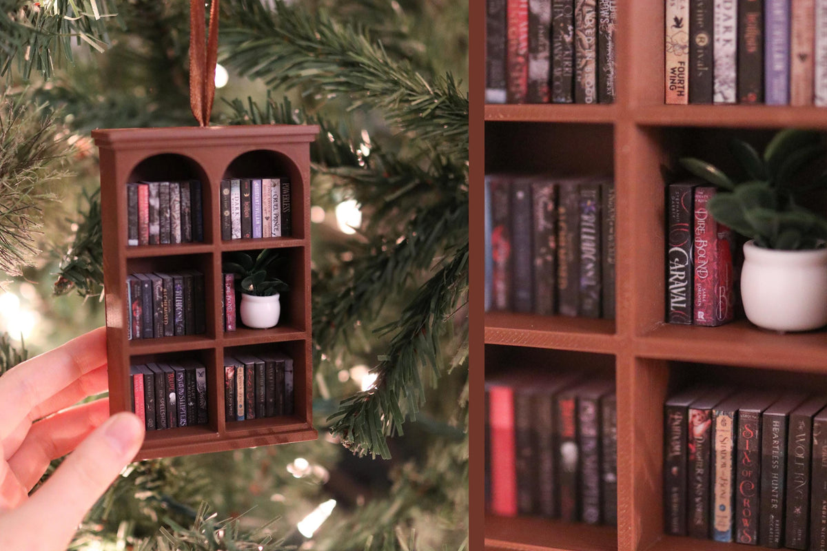 Handmade Romantasy Mini Bookshelf Ornament