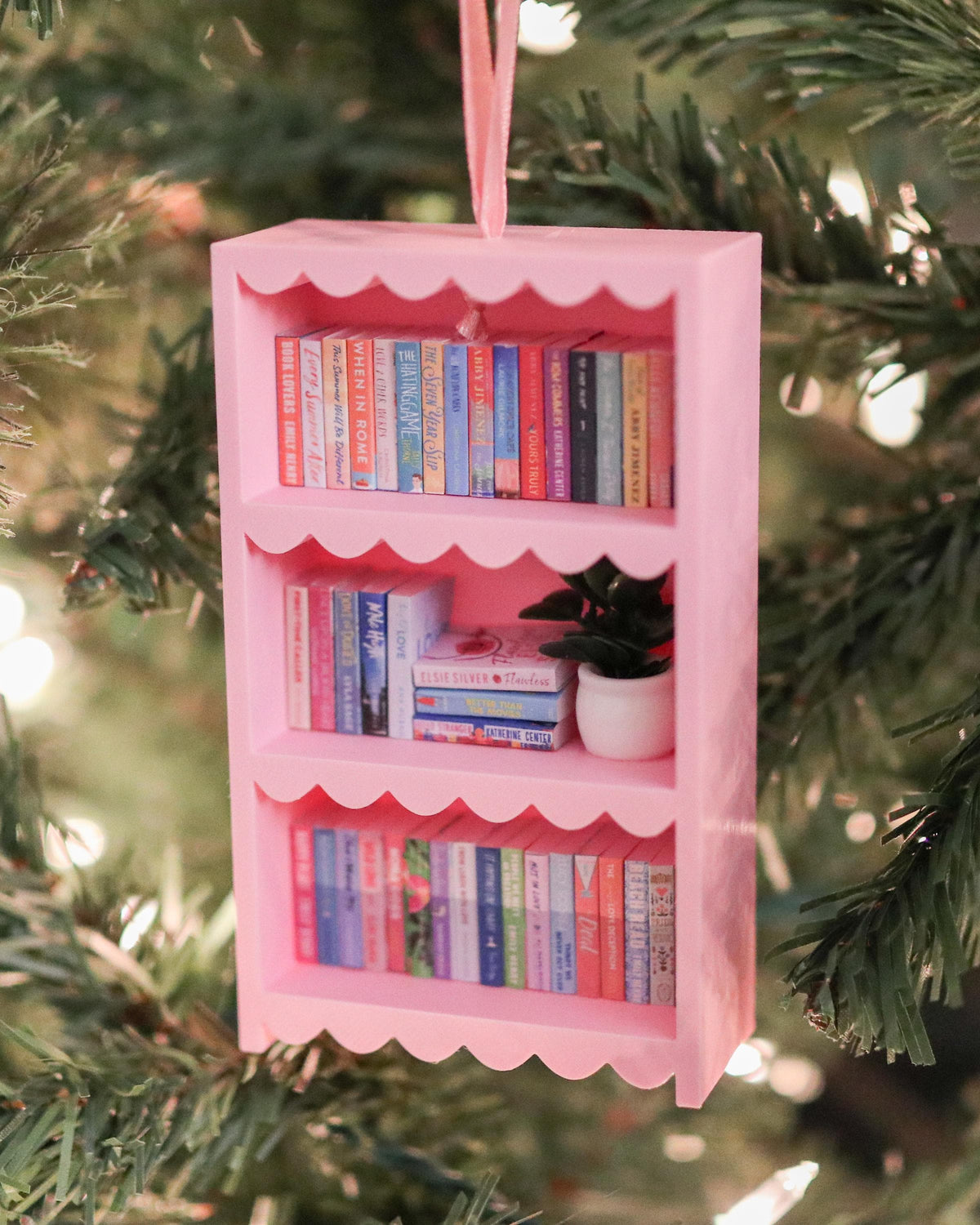 Handmade Romance Mini Bookshelf Ornament
