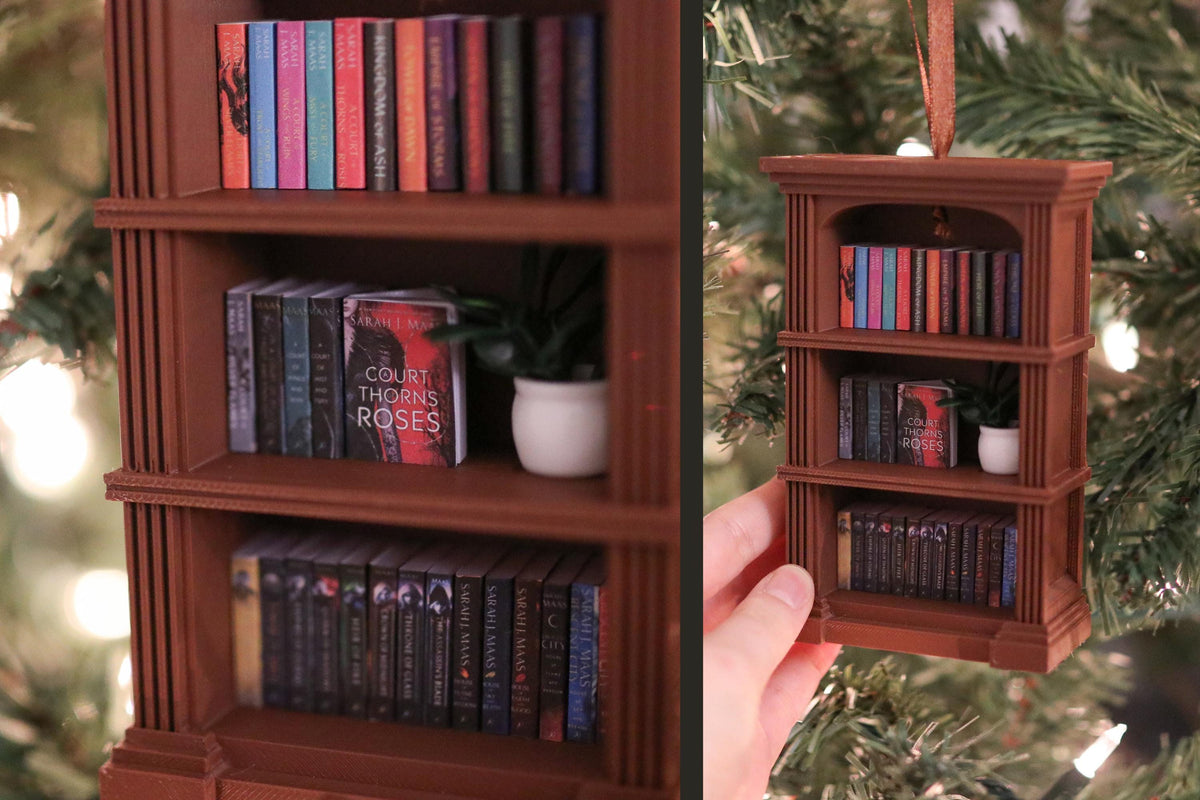 Handmade SJM Mini Bookshelf Ornament
