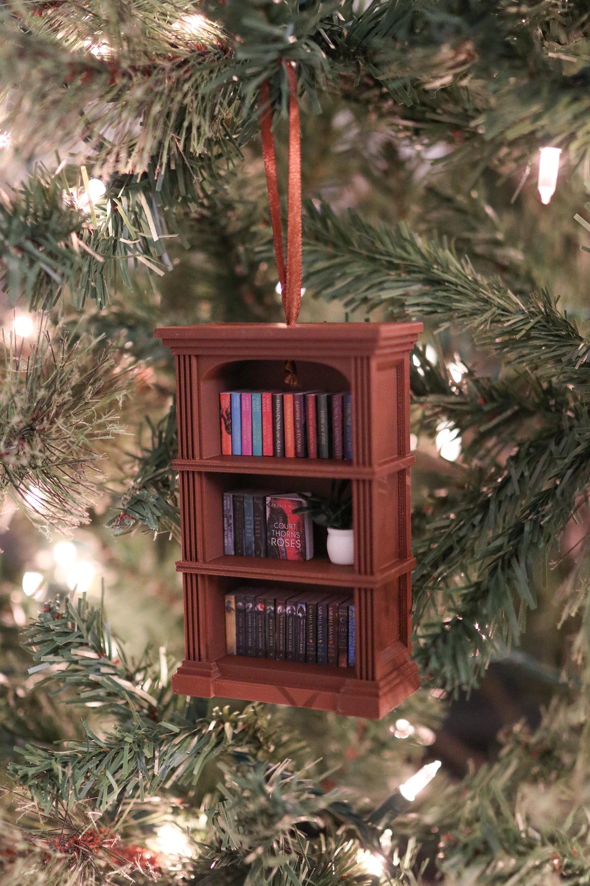 Handmade SJM Mini Bookshelf Ornament