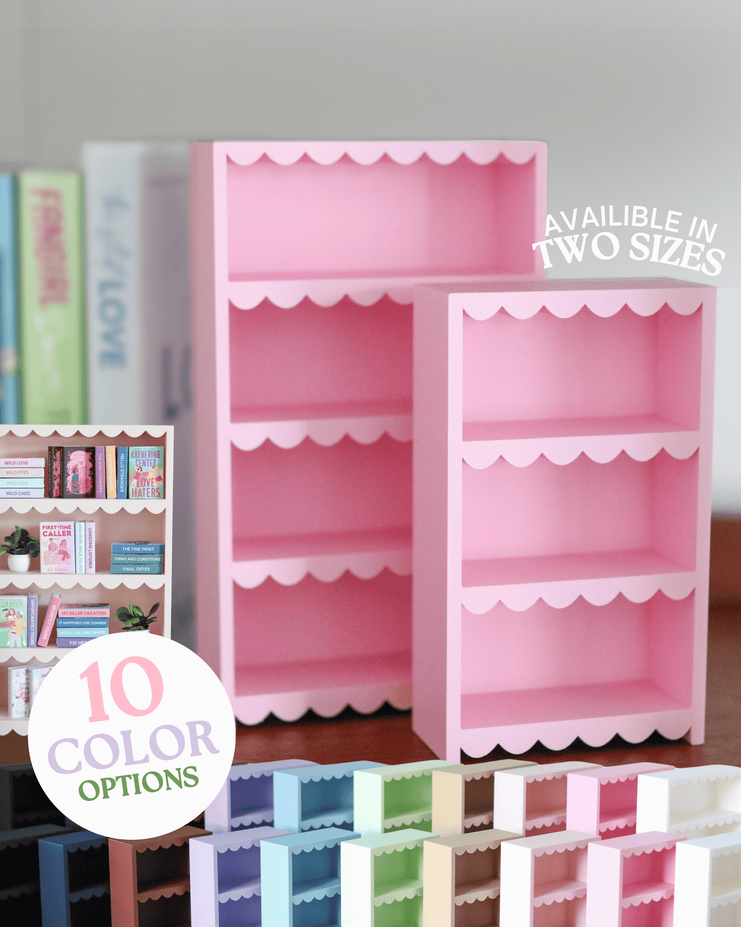 Mini Scalloped Bookshelf