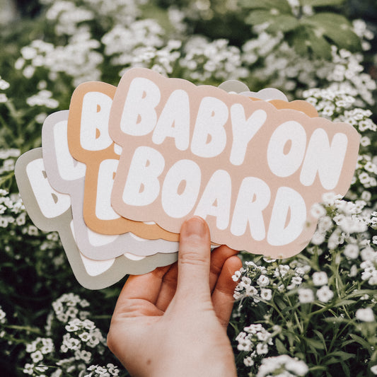 Aesthetic Baby on Board Bumper Sticker