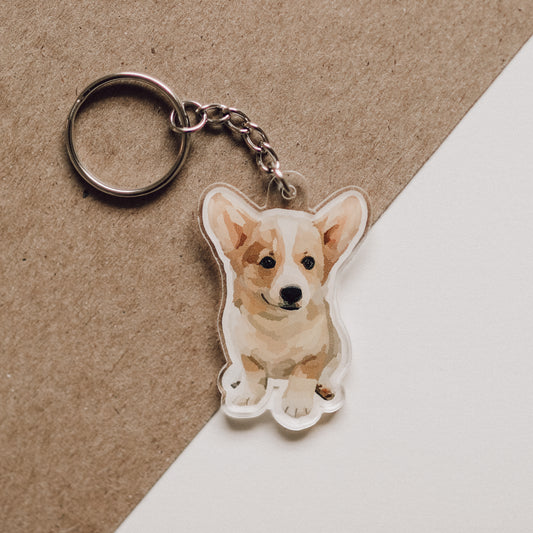 Corgi Acrylic Keychain