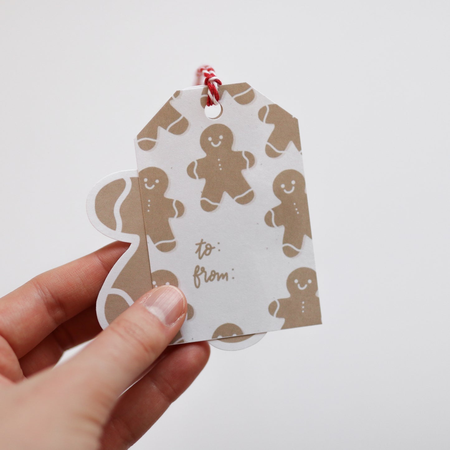 Gingerbread Men Card and Gift Tag Set