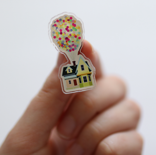 Balloon House Acrylic Pin