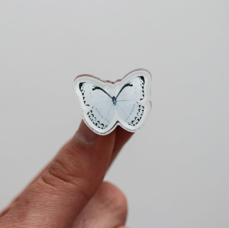 Blue Butterfly Acrylic Pin