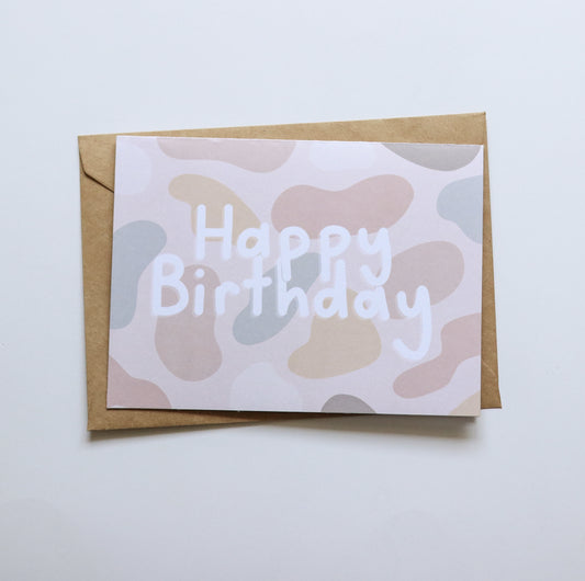 Abstract Happy Birthday Card