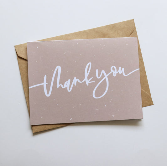 Pink Thank You Card