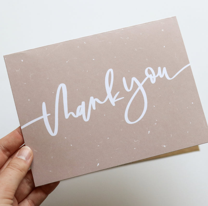 Pink Thank You Card