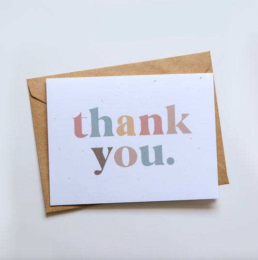 Colourful Thank You Card