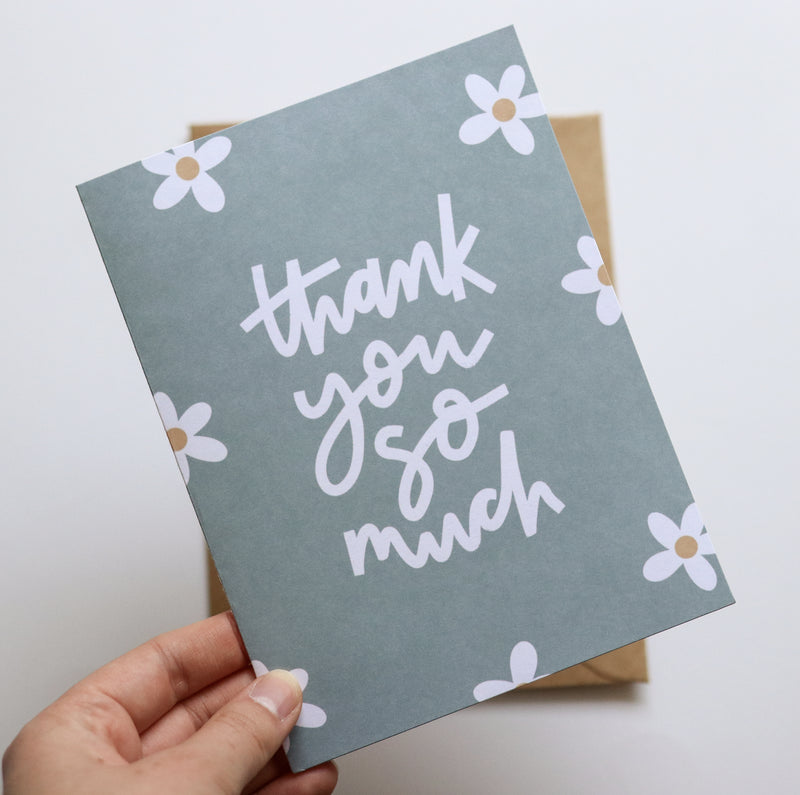 Thank You So Much Flower Card