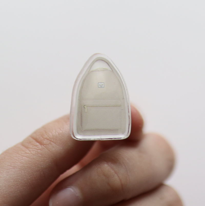 Pink Backpack Acrylic Pin